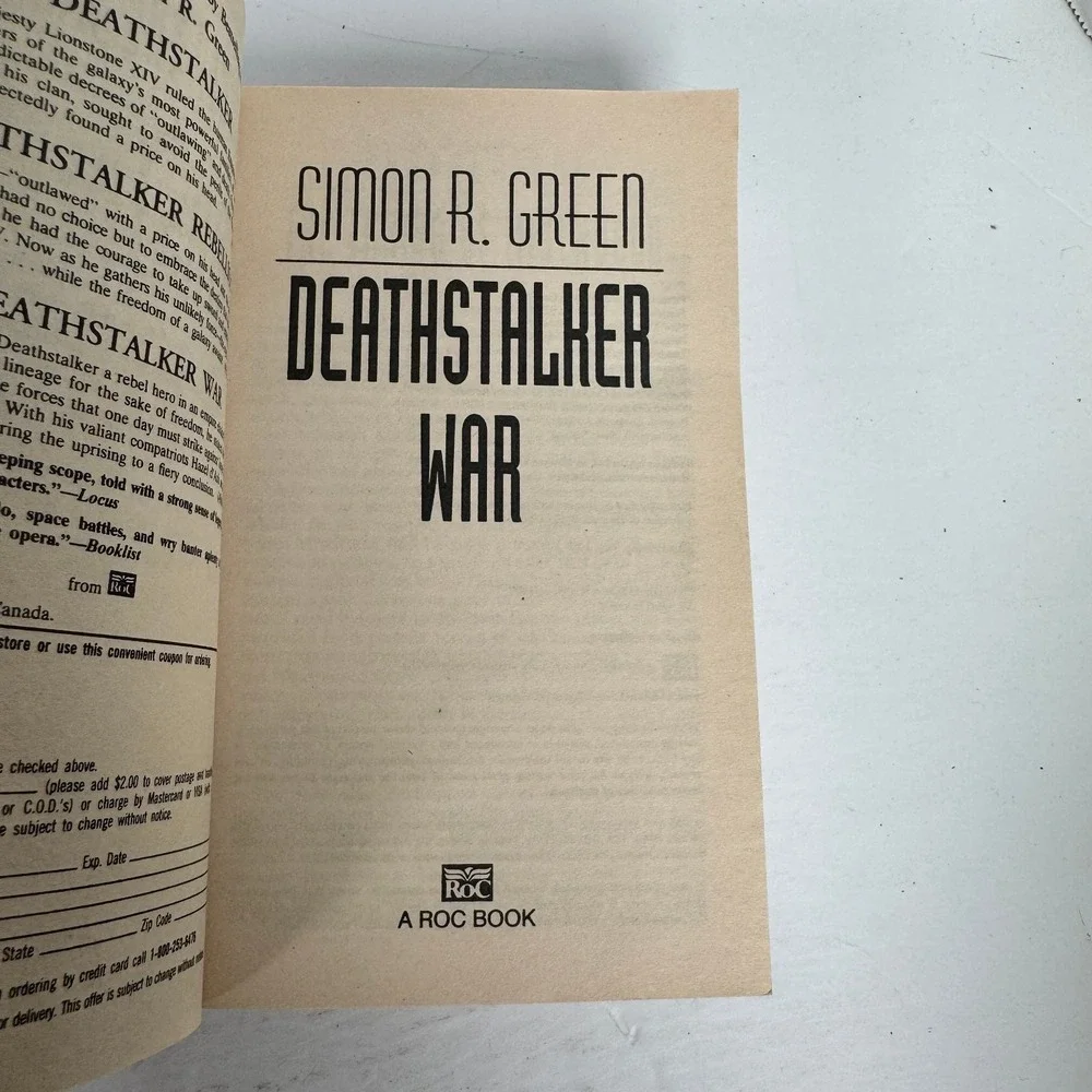 Deathstalker War Simon R Green 1997 First Printing Sci-Fi Roc